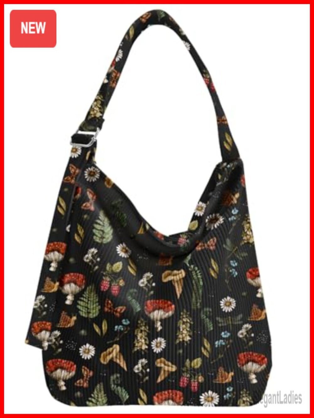 Corduroy Hobo Bag Large Shoulder Tote Zipper Travel Work Bag